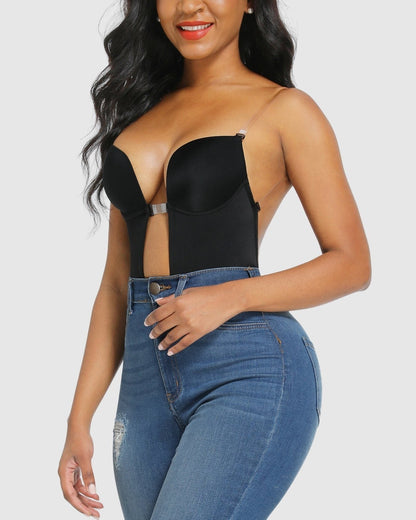 Plunge Bra Thong Body Suit