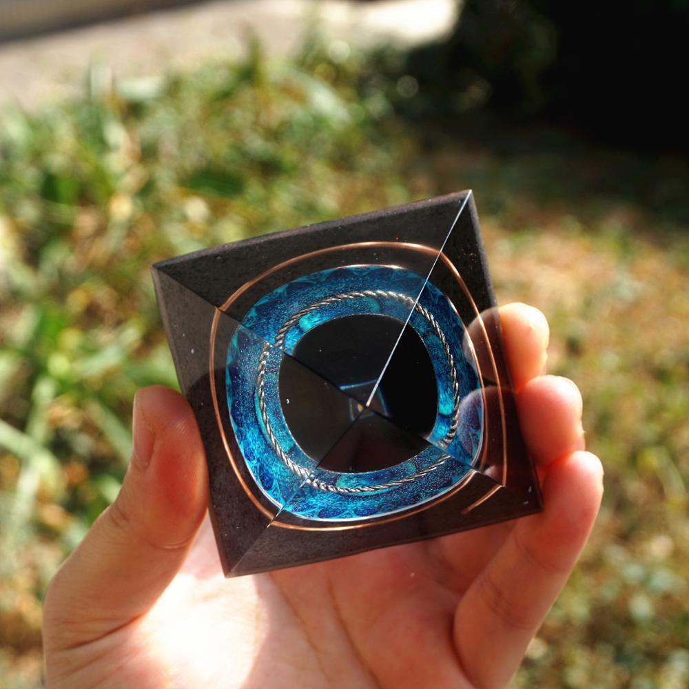 Orgonite Obsidian Energy Pyramid